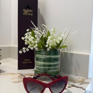 DOLCE & GABBANA SICILIAN CAT EYE SUNGLASSES. BRAND NEW. ORIGINAL LACE CASE.